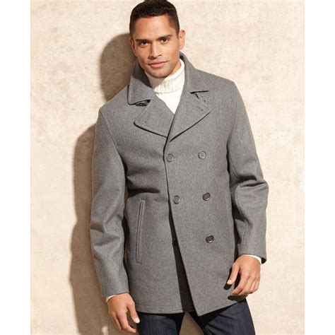 michael kors mens peacoat|michael kors wool peacoat.